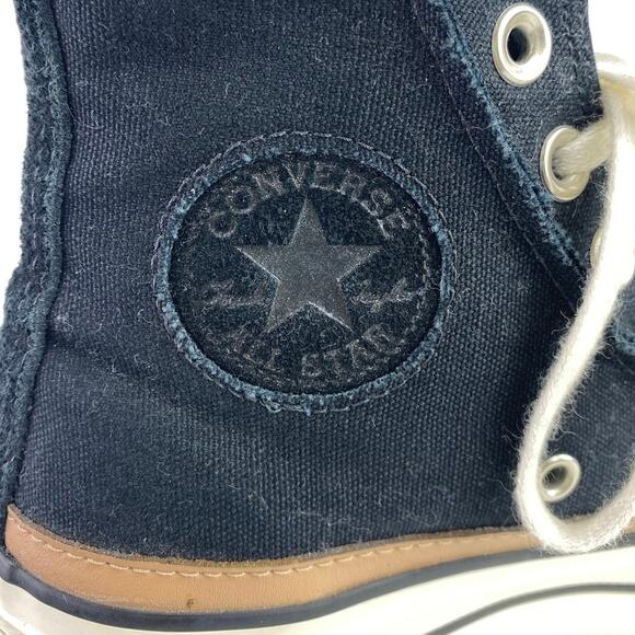 Converse Chuck Taylor All Star Raw Edge Black Platform High Top Sneakers Sz 5.5 - Picture 6 of 7